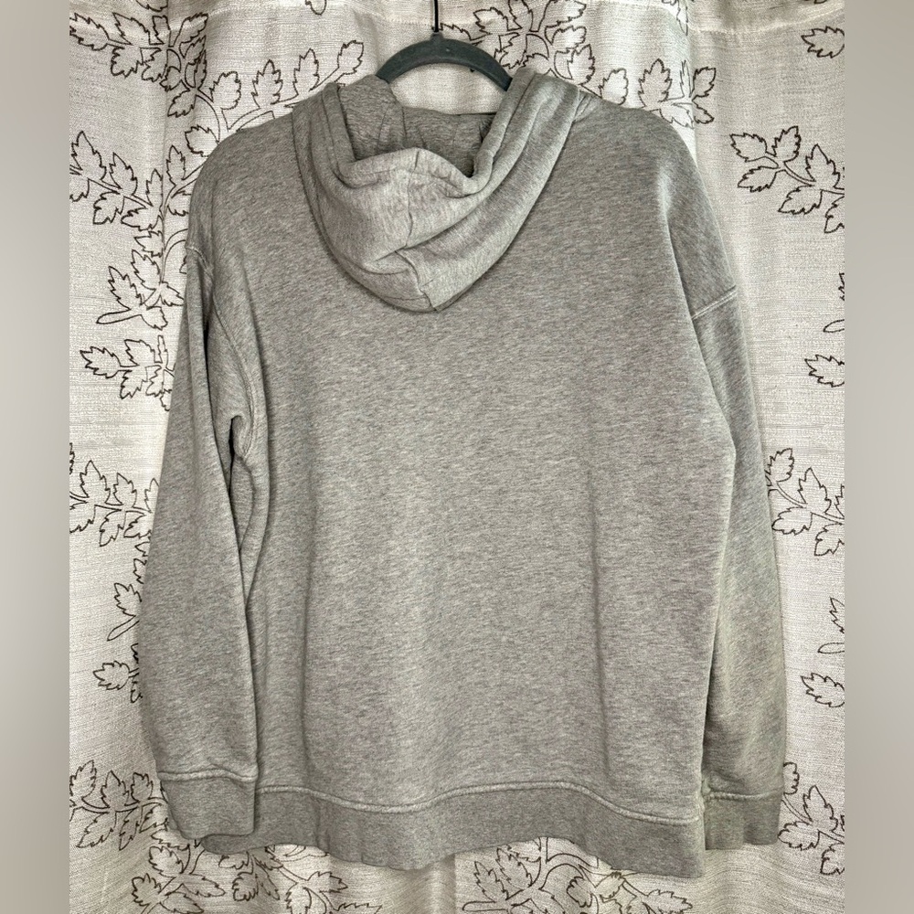 Adidas Gray & White Men's Sweatshirt Hoodie w/ adjustable strings - Size Medium - Picture 2 of 4